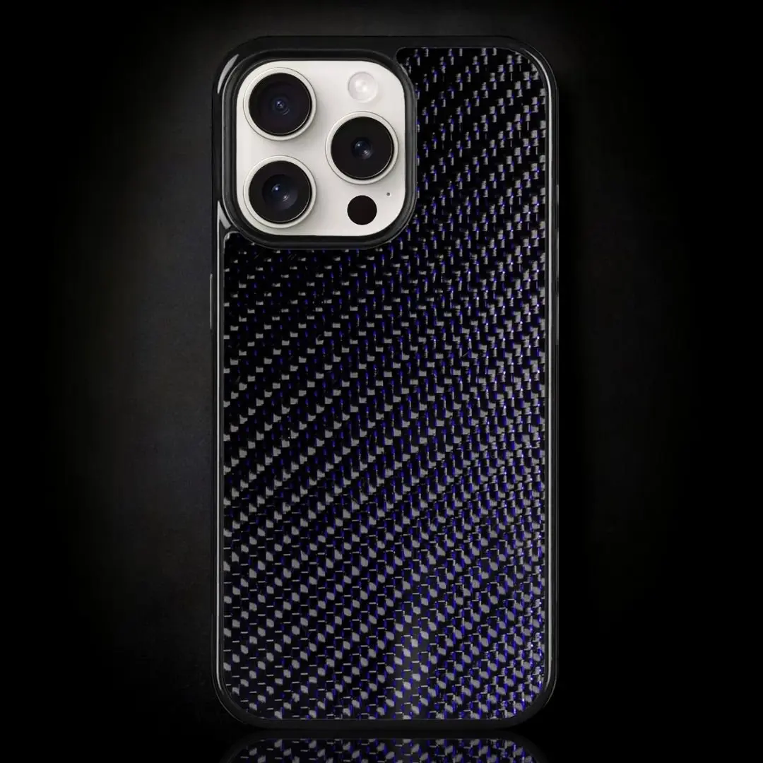 Blue Classic Carbon Fiber iPhone Case
