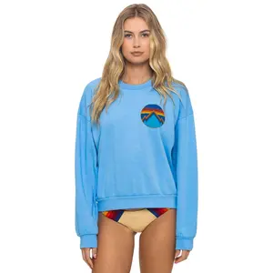 ALL SEASONS CIRCLE RELAXED CREW SWEATSHIRT - SKY