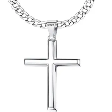 Cuban Chain - Slim Bevel Edge Cross