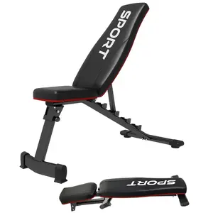 [FLASH SALE] Garvee Foldable Adjustable Weight Bench – 5 Positions, 660LB Capacity, Heavy Duty for Full Body Strength Training, Compact Home Gym – Red/Black