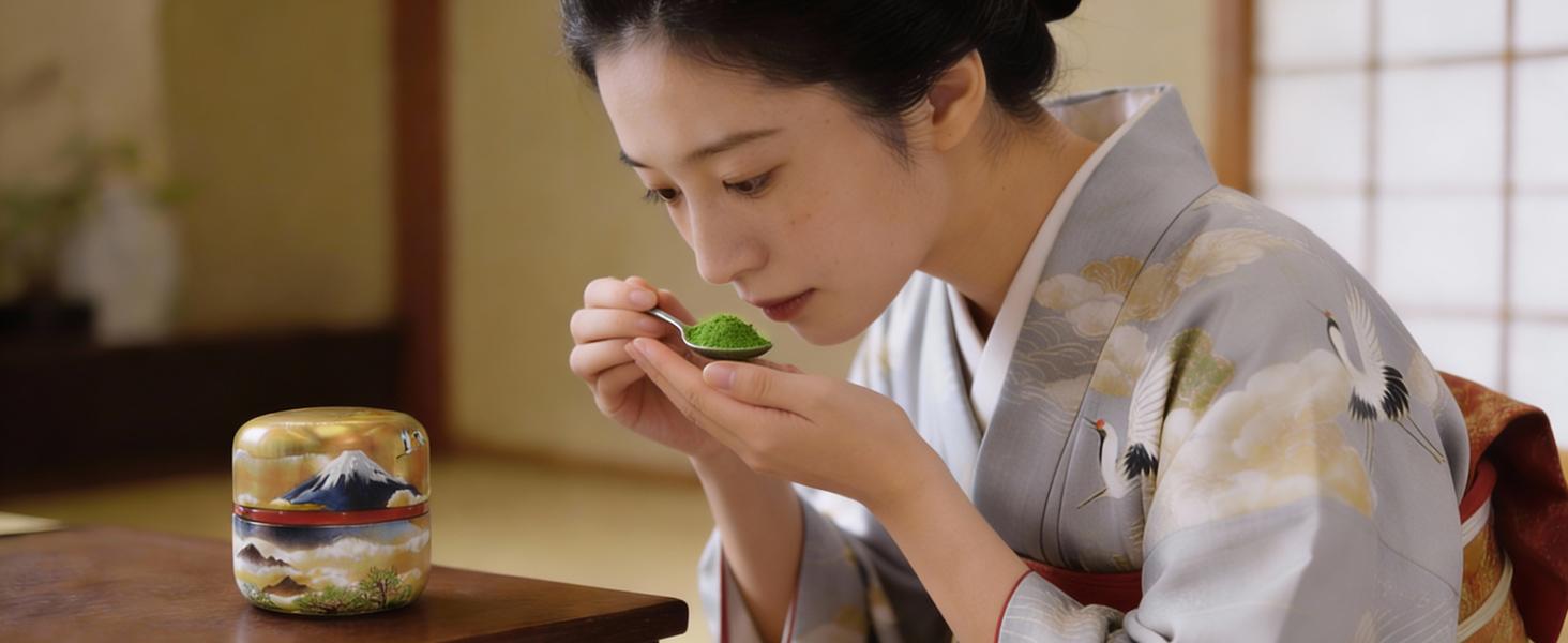 Japanese Ceremonial Grade Matcha Japanese Green Tea Beverage Matcha Powder 1.76oz Tin, Japanese JAS Certified Organic, Class AA Antioxidant Rich with Caffeine & L-Theanine for Focus & Relaxation, Kosher Non-GMO Green Tea (1.76oz) 50g