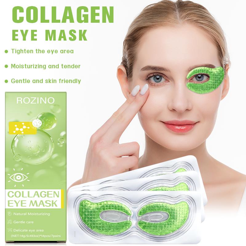 ROZINO Collagen Eye Mask for Moisturizing Fine Lines Dark Circles & Puffy Eyes Under Eye Patches Natural Formula