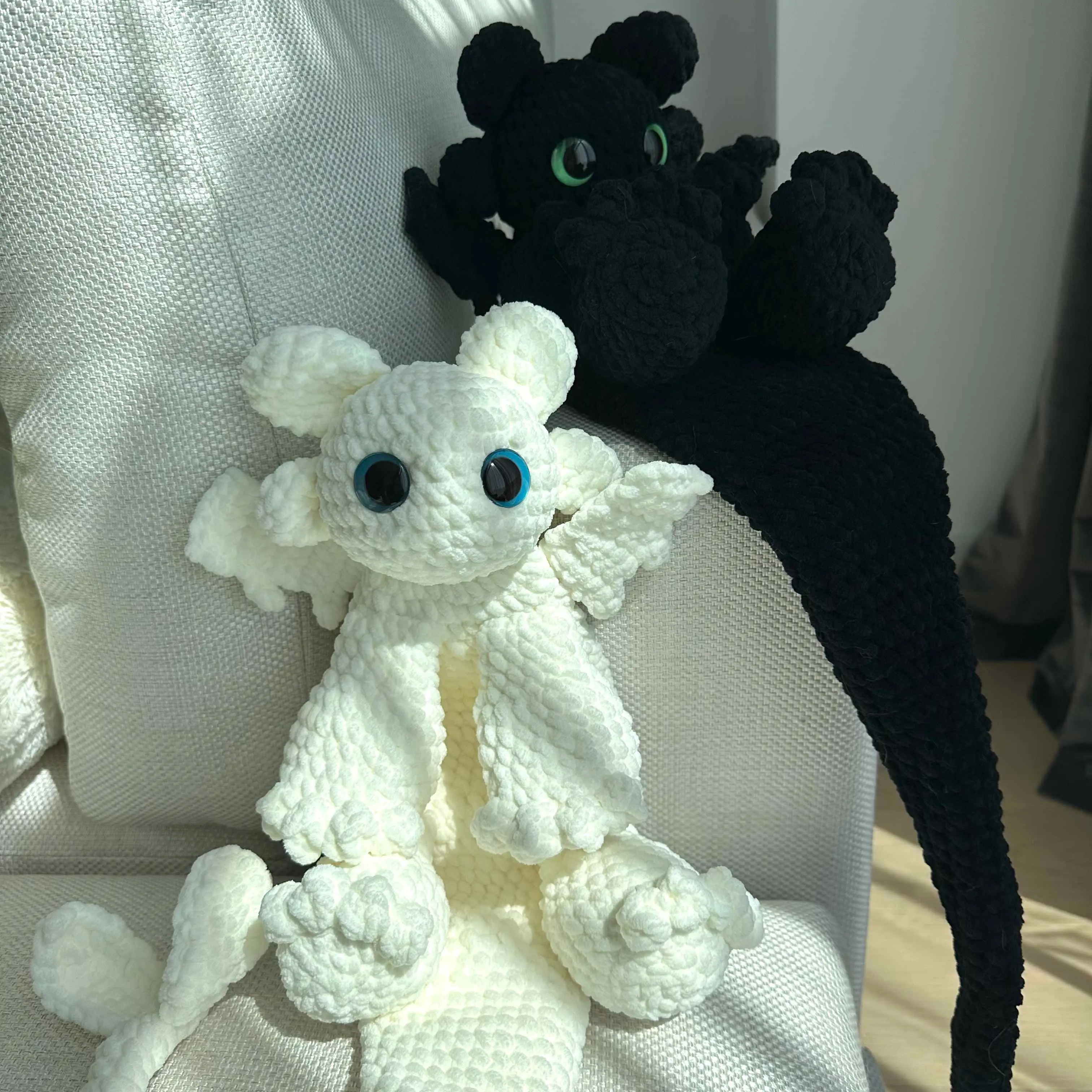 Handmade Crochet Dragon Plush Toothless Inspired