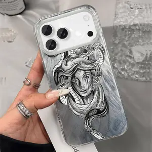 Mythical Medusa Shiny Textured Phone Case for iPhone 17/16/15/14/13/12/11 Pro/Plus/Pro Max/Air - TPU + PET Cover