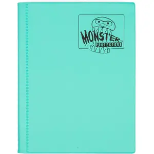 Monster 4 Pocket Trading Card Binder - Matte Teal Album, Anti-Drop TCG Protection w Side Loading Padded Pockets, Double Sided, Holds 160 Cards