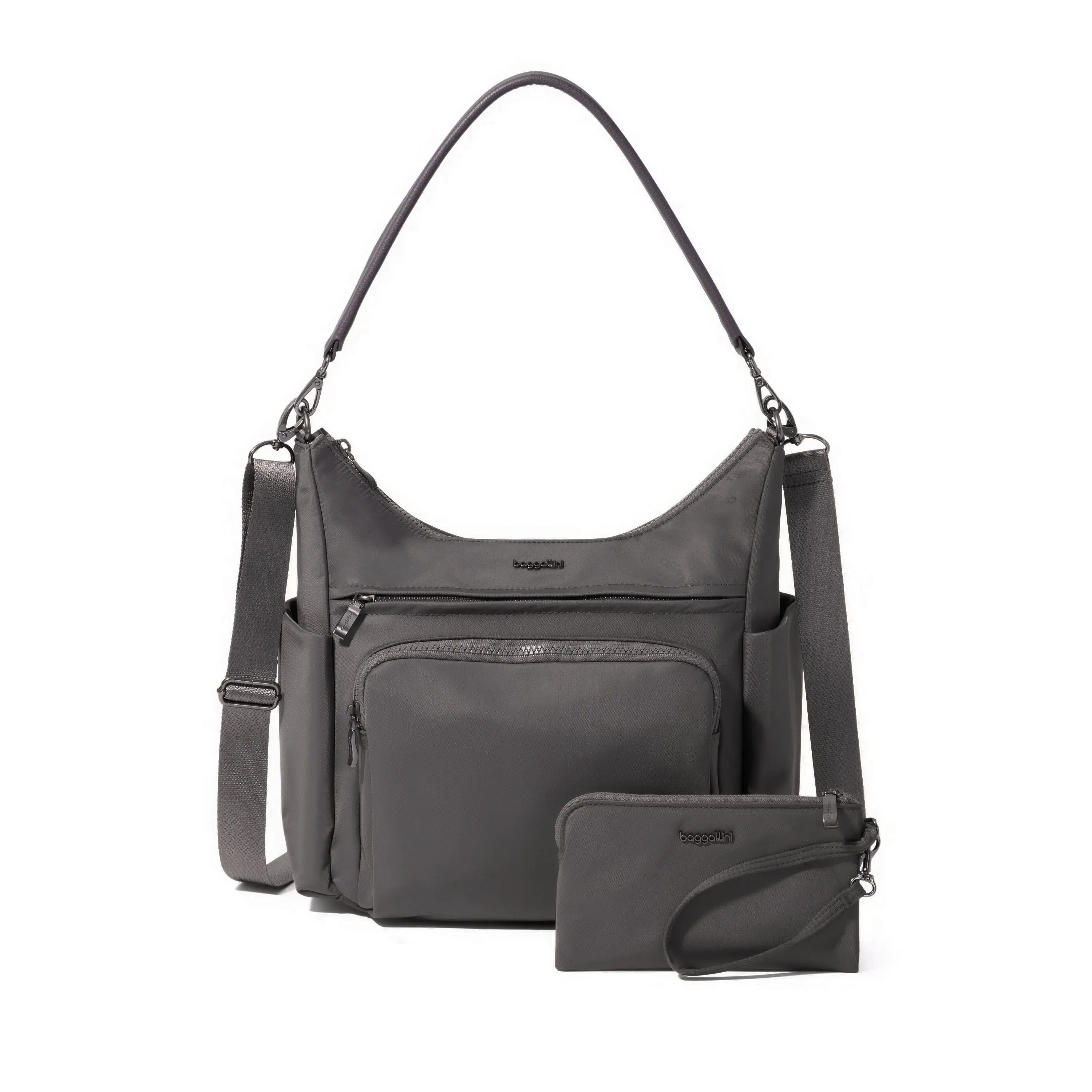 baggallini Women's Nolita Convertible Top Handle Hobo Bag - Casual Commuter Bag, Chic Look, RFID Pocket, Travel Ready, Crossbody Or Hobo, Adjustable Strap, Expandable
