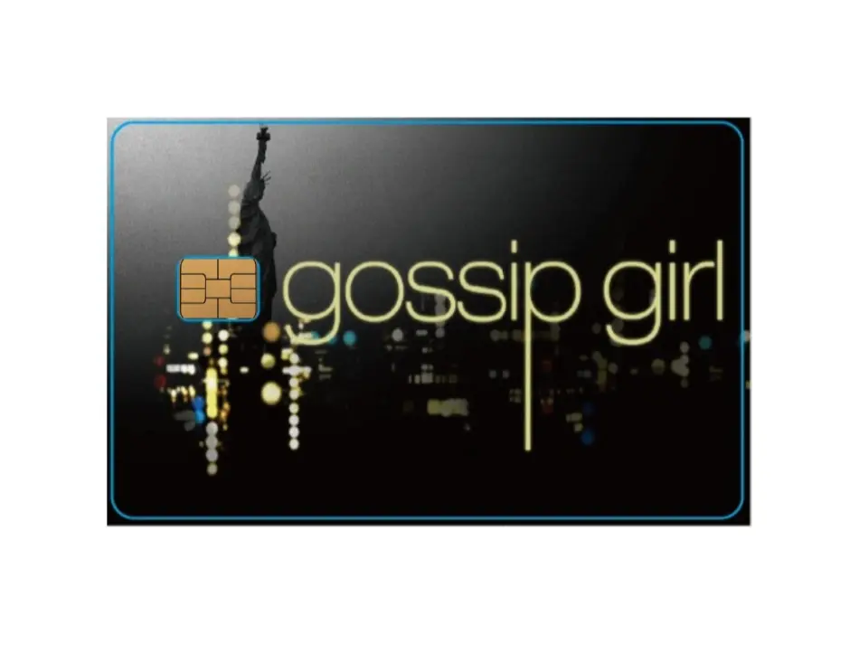 GG Intro Credit/Debit Card Skin Sticker Cover (Small Chip) | Y2K NYC Drama Poster Style Credit/Debit Card Skin | Glossy