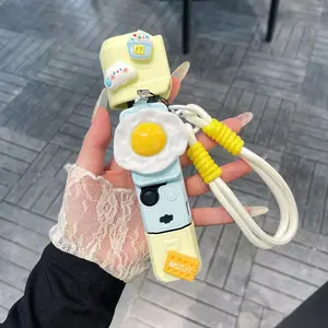 Luxury Cute Cartoon Handmade DIY Silicone Camera Case, Full Protection for Dji Pocket3, Ultra-Thin Soft Gel, Portable with Lanyard