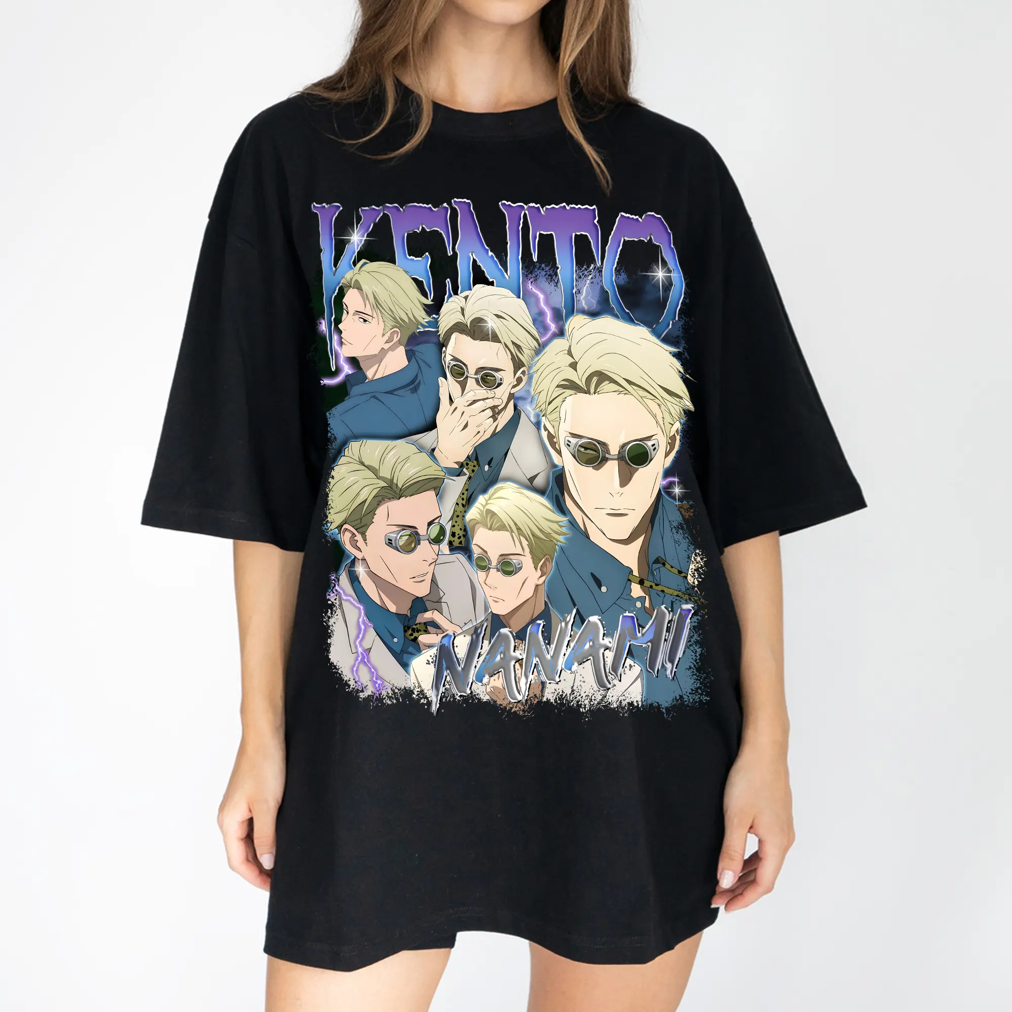 Nanami Kento JJK Anime Manga Girl Dinner Retro T-Shirt Sweatshirt Hoodie Fabric Womenswear Tops Underwear