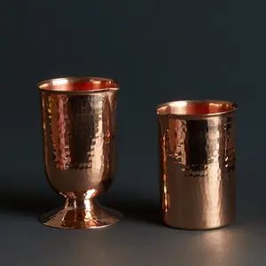 Copper Cocktail Glasses - Classic Design for Enjoying Beverages in a Flirtatious Manner - Drinkware Sturdy