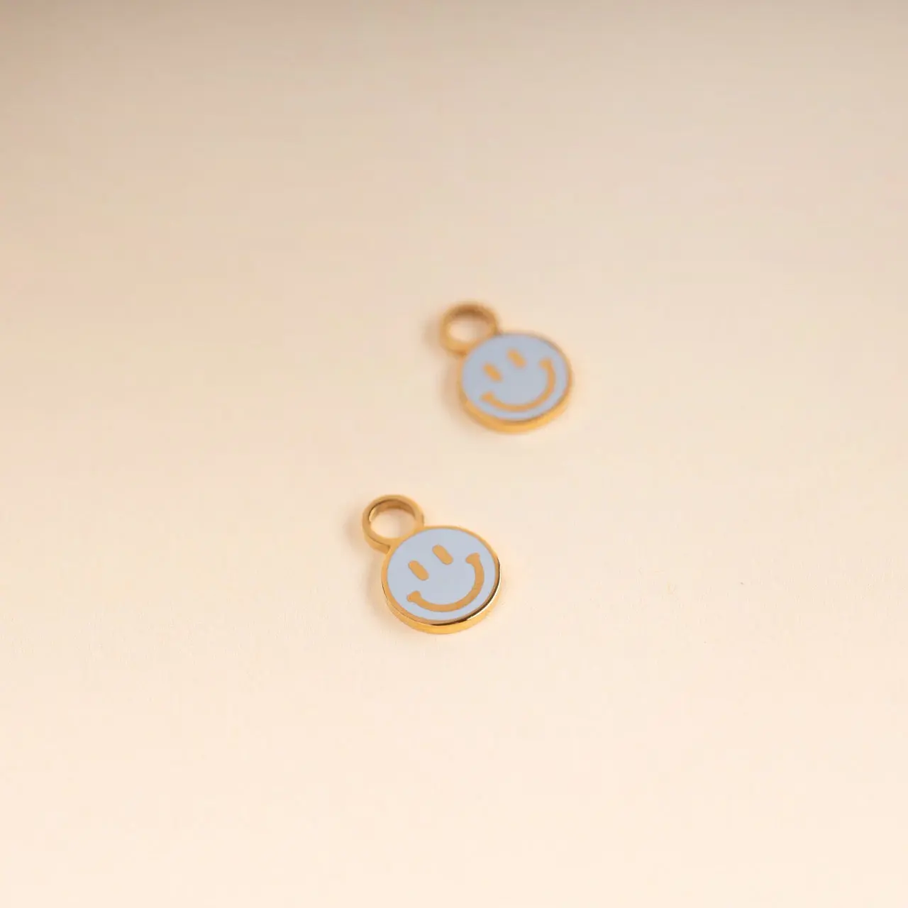 Smiley Huggie Hoop Charms