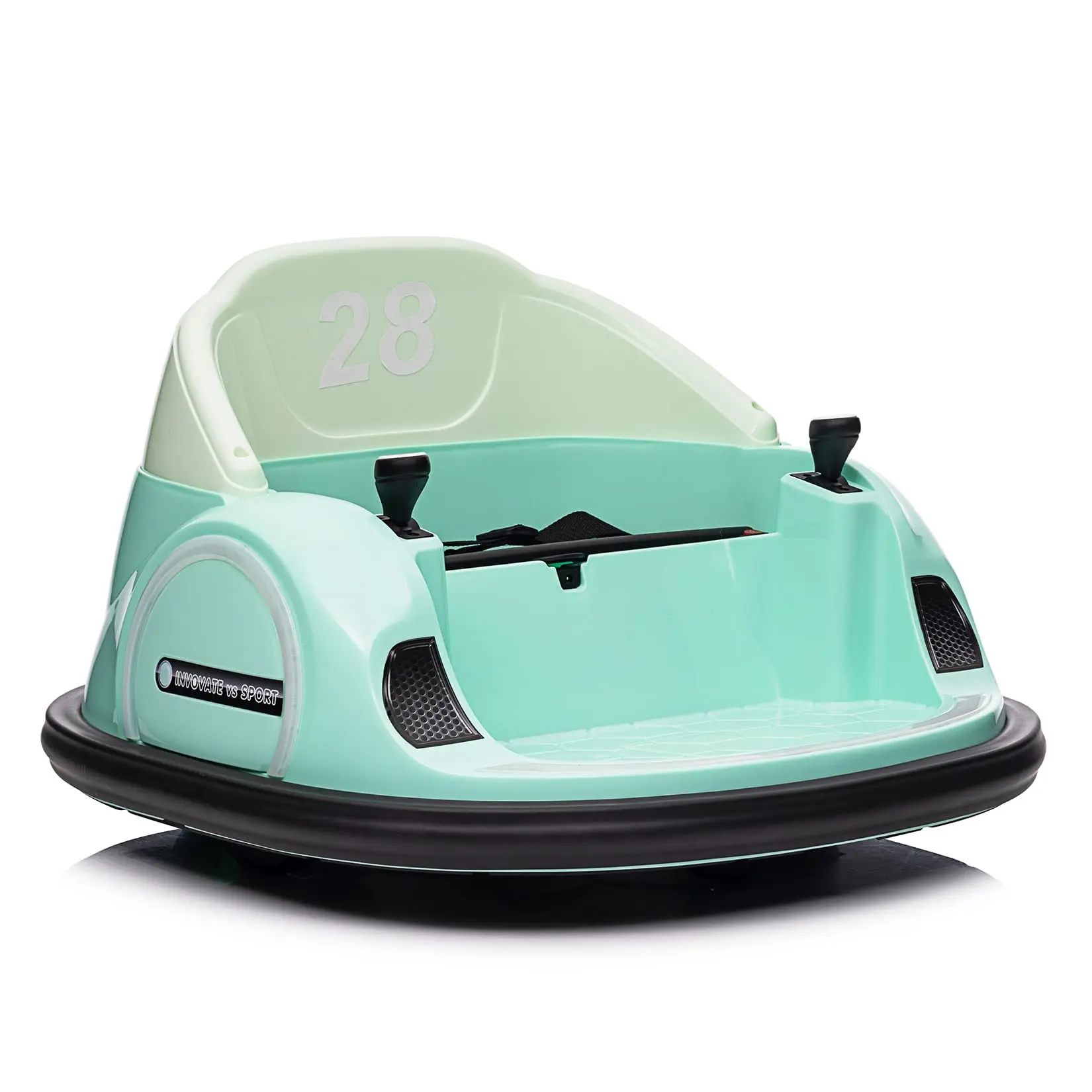 Gaomon 12V Rechargeable Kids Remote Control Electric Bumper Car - Toddler Ride-On Toy with Anti-Collision Strips, Dynamic Music, Enhanced Maneuverability, Smooth Movement, Durable Build, 2 Directional Wheels, 360° Spin Wheels (Green, 12 Years Above)