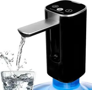 5 Gallon Water Dispenser Pump with LED Display, USB Rechargeable Portable Bottle Pump, One Touch Operation for Home Office Camping