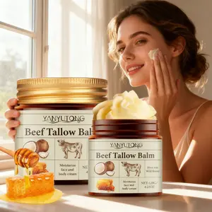2 Packs (120g each) Beef Tallow Cream: Core beef tallow blended with honey, coconut & olive oil. Gentle for all skin types, 4-season use. Deeply hydrates, locks moisture, relieves dryness, leaving skin smooth. for full-body care. Beef Tallow Balm