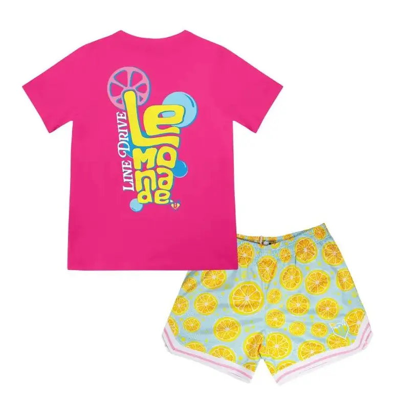Baseball Lifestyle 101 Electric Lemonade Tee & Lemon Squeeze Shorts Set for Youth & Adults | Summer Back to School Baseball Outfit