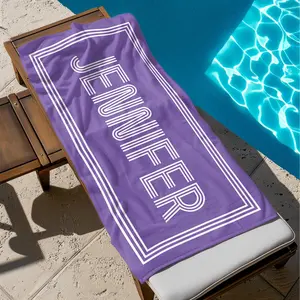 Custom Beach Towels, Personalized Beach Towels, Monogrammed Towel, Bridesmaid Towel, Girls Trip 2026, kids pool towel, retro name towel v2