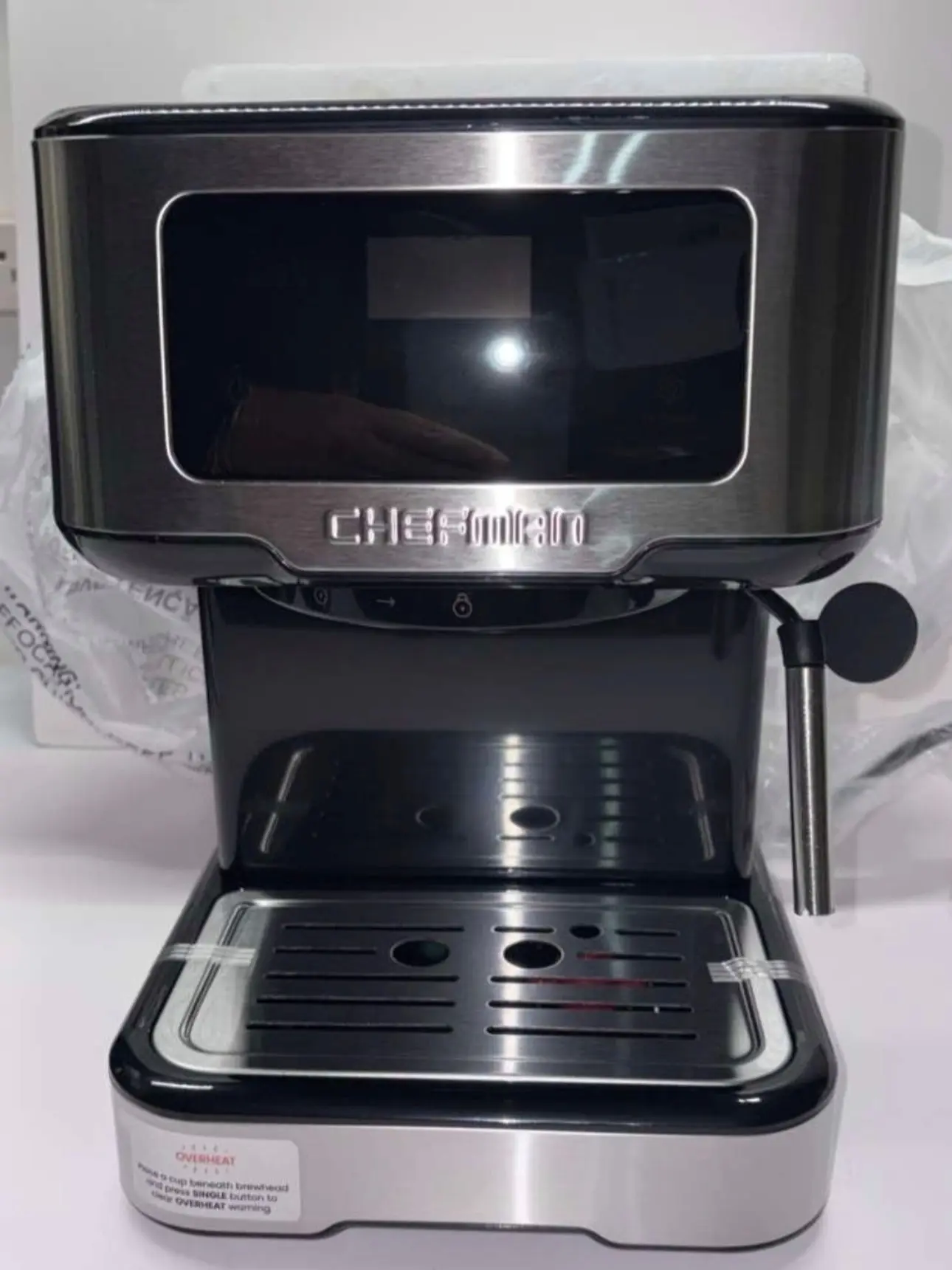 Brand New Chefman CraftBrew Espresso Machine, 15-Bar Pump Digital Espresso Maker w/Steam W