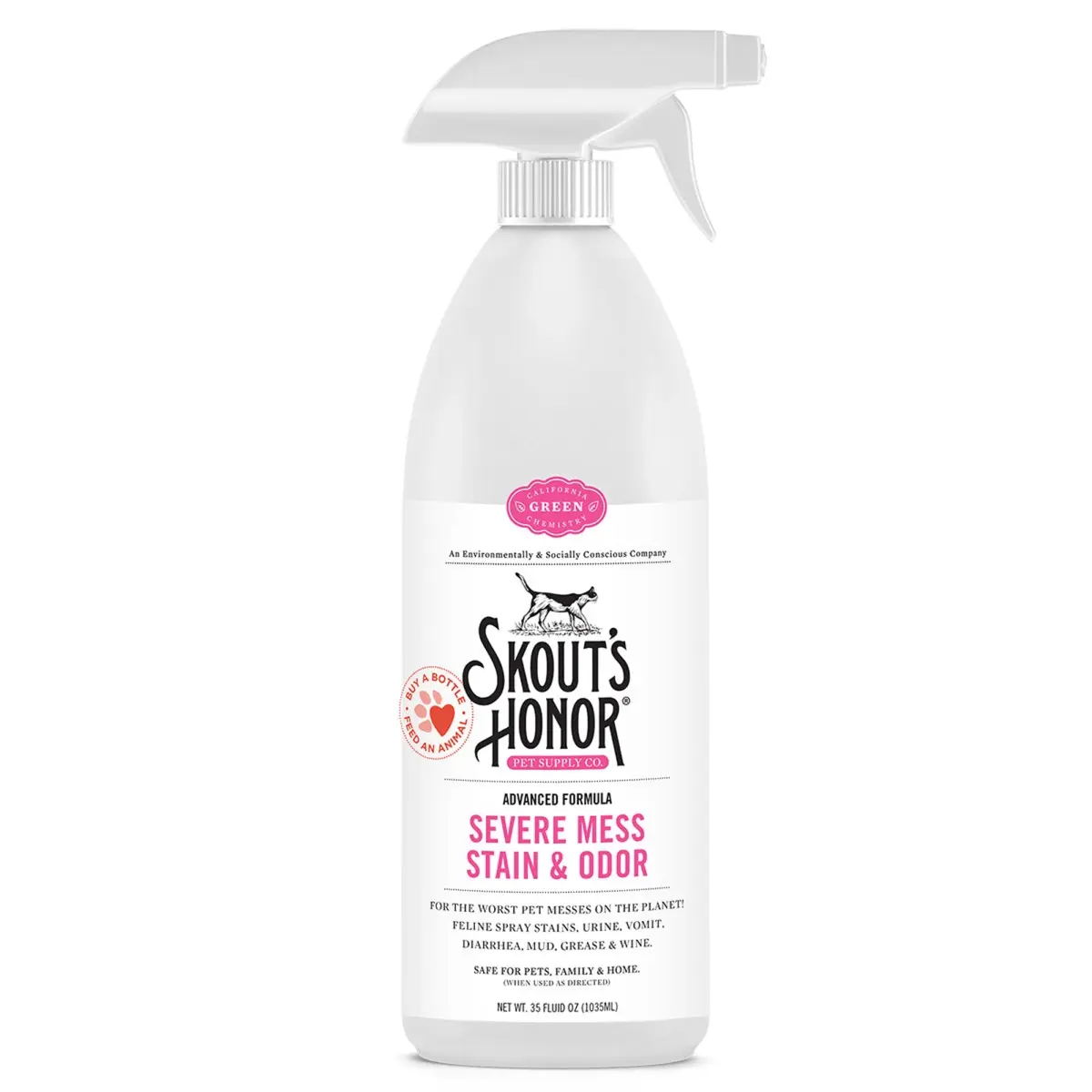 Skouts Honor 810053870648 Cat Stain & Odor Severe Mess Advance Formula Spray