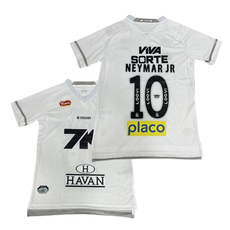 FC Home Neymar JR #10 White Breathable Quick Dry Soccer Jersey 24/25 Season