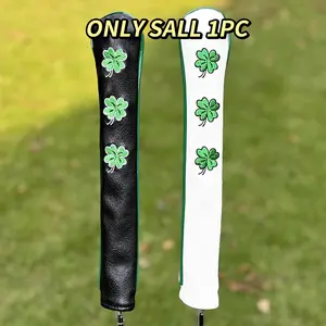 Four Leaf Clover Design Golf Alignment Stick Cover, 1 Count Golf Swing Training Cover, Golf Accessories for Men & Women, Golf Enthusiast, Golf Club Covers
