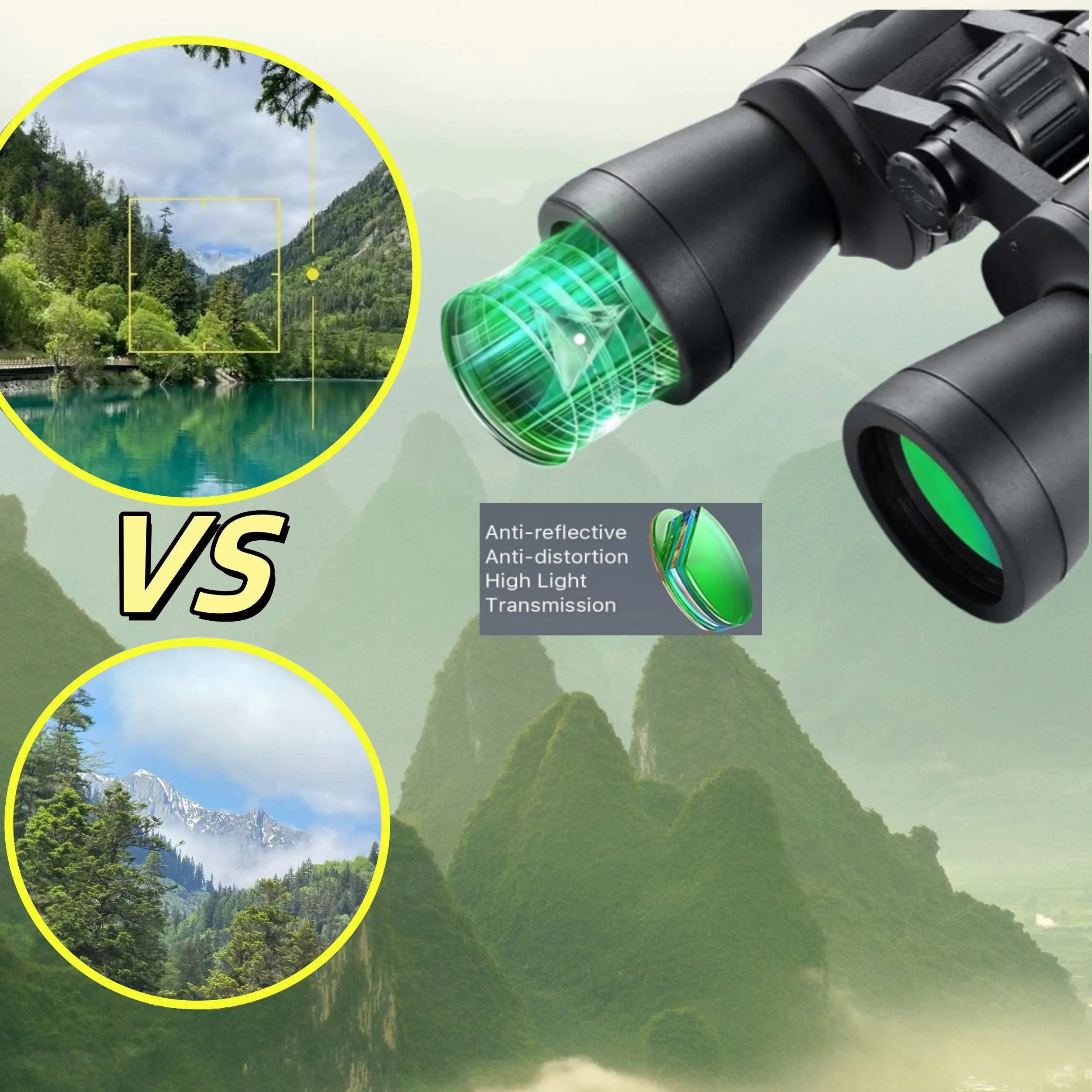 20X50 Binoculars for Adults with Smartphone Adapter - 28mm Large Eyepiece HD Professional Binoculars for Bird Watching Hunting   FMCBAK4 Hiking Sightseeing