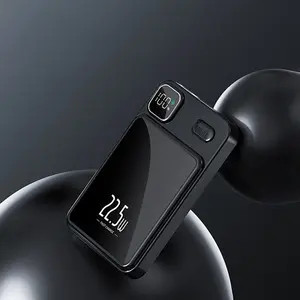Wireless Power Bank, 10000 mAh Portable Magnetic Mini Fast-Charging Power Bank with LED Digital Display, Mobile Power for Outdoor Travel & Emergency Backup for iPhone 12/13/14/15/16 Series, Wireless Battery Pack, Rechargeable Battery Pack