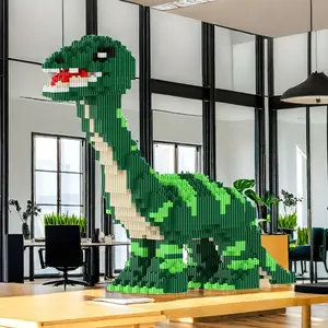 Super Dinosaurs Brachiosaurus Building Blocks Perfect for Valentine's Day Thanksgiving Halloween Christmas and Birthday Presents Christmas Amateur Home Office Decor Novelty Handmade Interlocking Cartoon Toys from Bricks to Happiness for Over Model Kit
