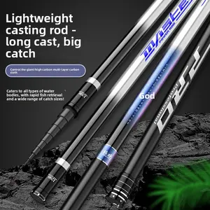 Multi-Size Sectioned Carbon Fiber Fishing Rod, Ideal for Sports & Outdoor Fishing Activities