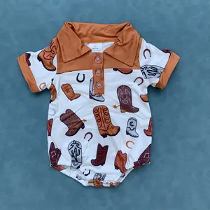 Western cowboy  baby summer romper