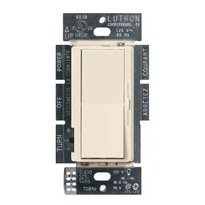 Lutron DVCL-153P-LA - Diva LED+ Dimmer Switch, 150W LED/CFL, Paddle with Slide, Single-Pole/3-Way, Light Almond