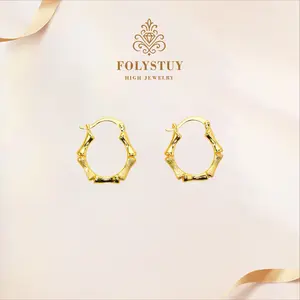 【FOLYSTUY(C0045)】Graceful Bamboo Joint Earrings: Delicately Crafted with Intricate Nodes, Exuding a Serene and Natural Elegance/Bamboo joint