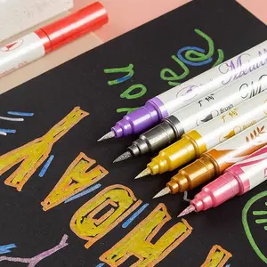 Watercolor Marker Set, 12/24pcs Non-toxic Watercolor Marker Pen, Art Marker Pen for Arts and Crafts, Office Stationery & Supplies