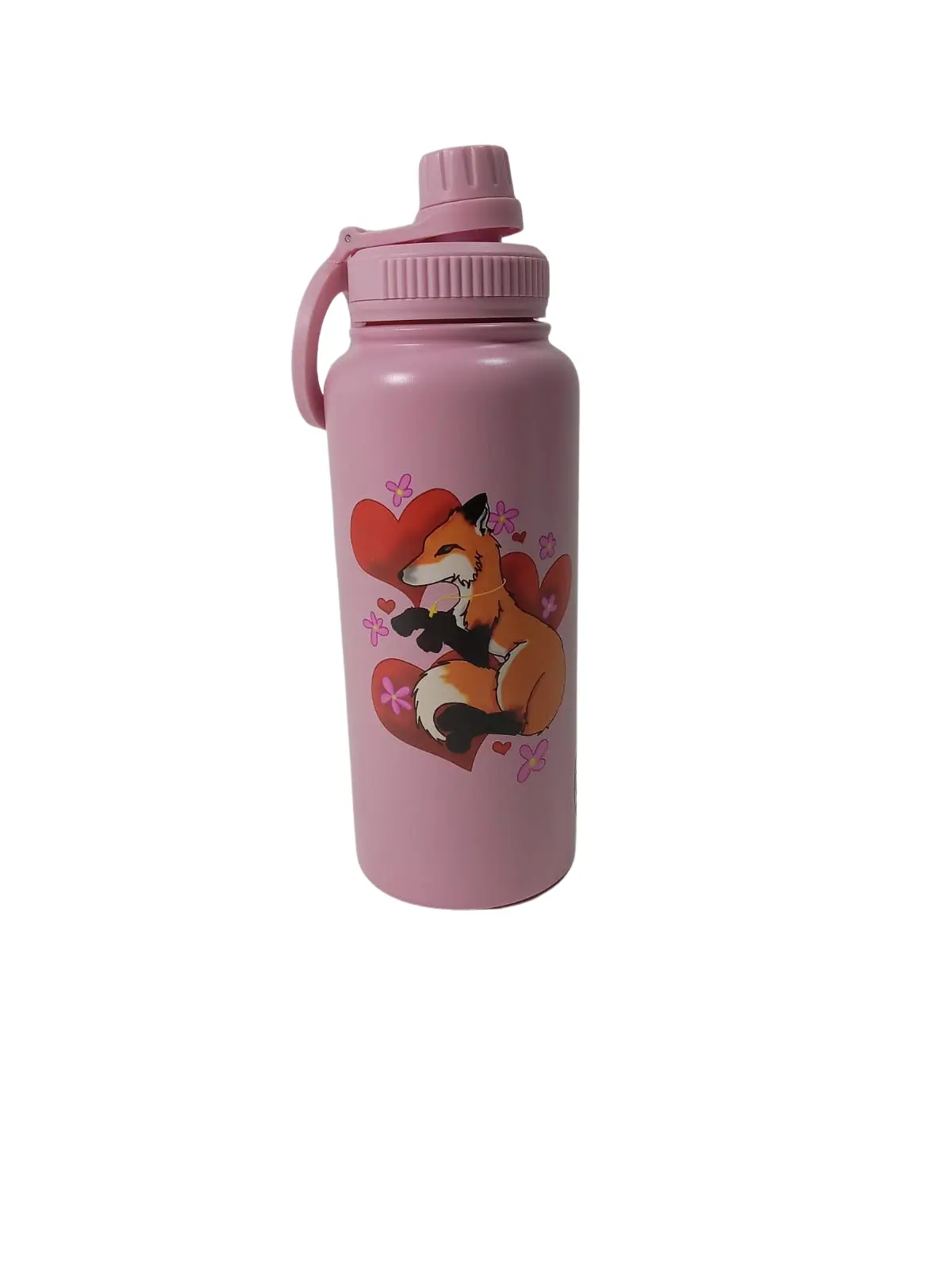 FvzzyTailz 32 oz Stylish Stainless Steel Vacuum Flask Water Bottle - BPA-Free, Vacuum Sealed, Leak-Proof, with Magnetic Phone Holder & Twist-Top Lid, Flasks