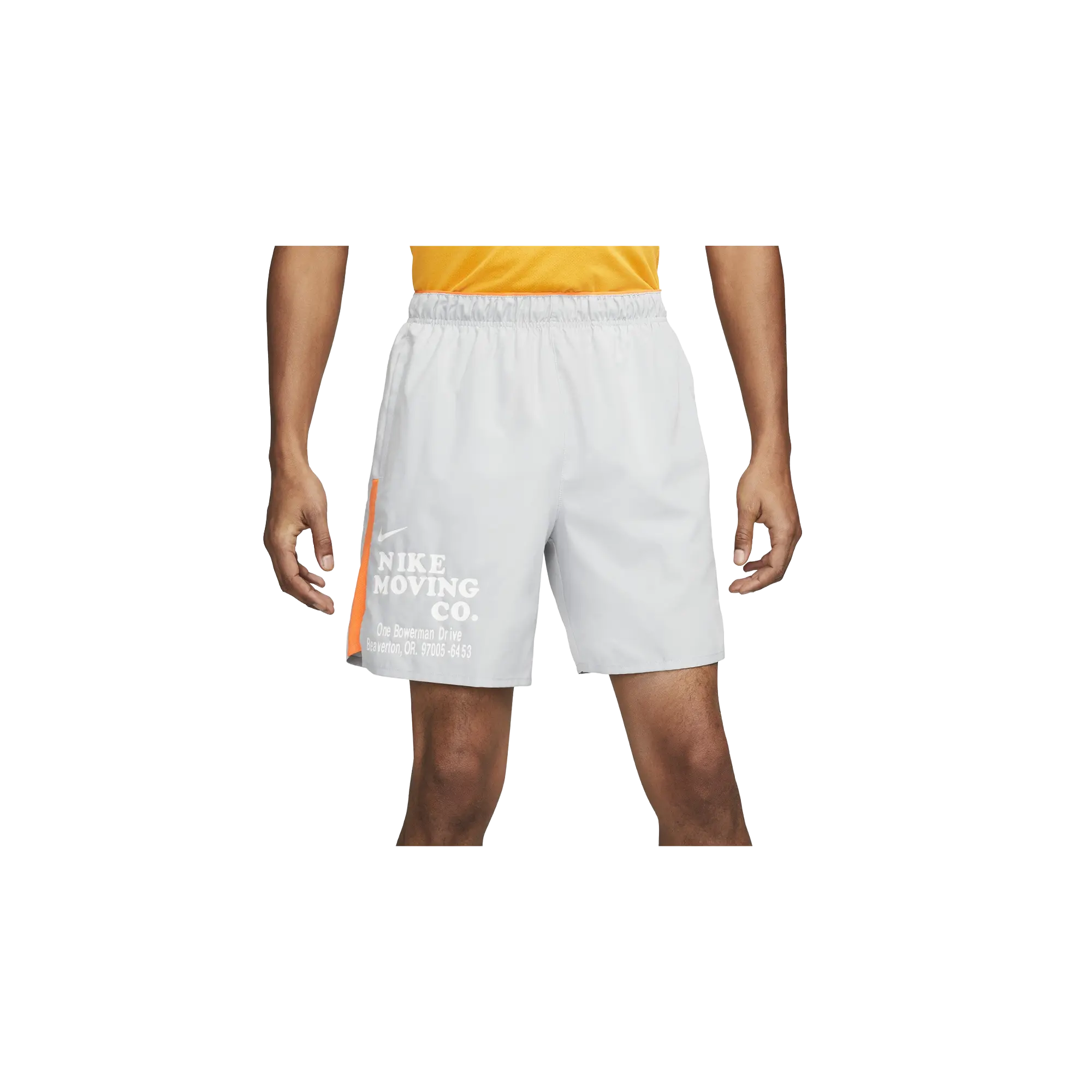 Dri-fit Challenger 18cm Unlined Versatile Shorts "Light Smoke Grey / Bright Mandarin / Black / Summit White" DX0914 077