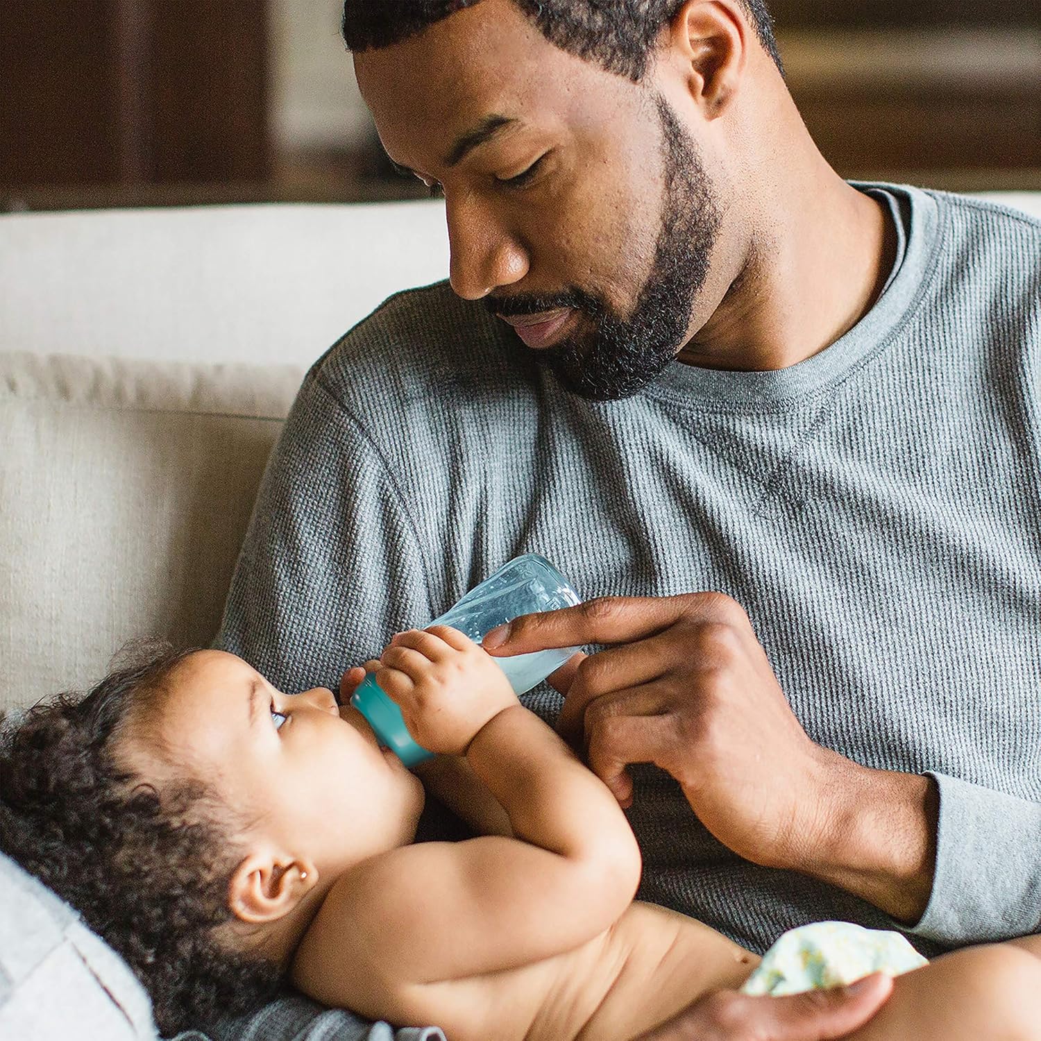 Feeding Classic Tinted Plastic Standard Neck Bottles for Baby, Infant and Newborn, Pink/Lavender/Teal, 8 Oz, 12 Bottles