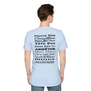 Life on the Bayou Popular Cajun Words South Louisiana Unisex Softstyle T-Shirt