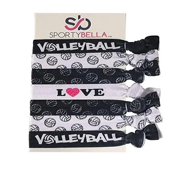 Girls Love Volleyball Hair Ties Set Girls Love Volleyball Hair Ties Set