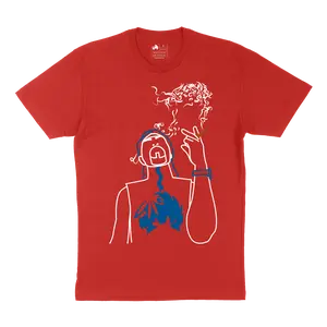 Iron Lung Line Art T Shirt Red