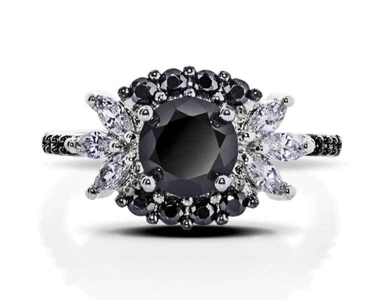 Black Luxe XOXO Ring