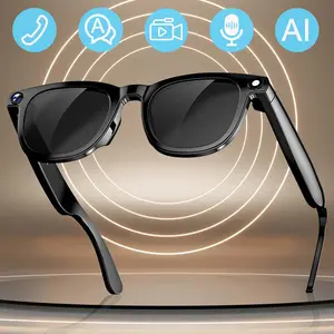 Ai smart glasses, Wearable smart glasses, Multifunctional smart glasses, Voice Assistant Glasses, built-in camera, wireless Bluetooth audio, lightweight design, suitable for outdoor activities, cycling, travel, suitable for men and women