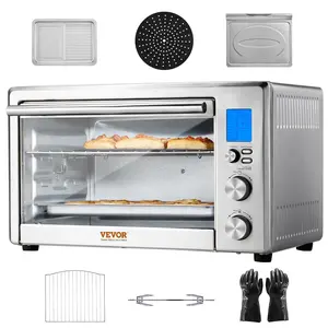 【Father's Day】VEVOR 13-IN-1 Air Fryer Toaster Oven,  28L/29.6Qt Convection Oven, 1800W 2-Tier Toaster Ovens Countertop Combo with Wire Racks, Pizza Pan, Gloves, Home and Commercial Use
