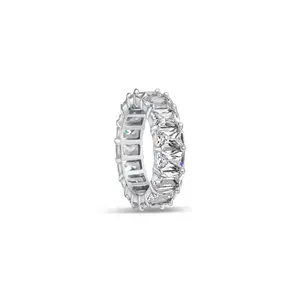 STELA Baguette Ring 925 Sterling Silver CZ Stackable Ring for Women