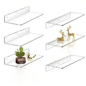 2026 Acrylic Wall Mounted Storage Rack, No Drilling Required, Bathroom Kitchen Display Shelf, Space Saving Organizer