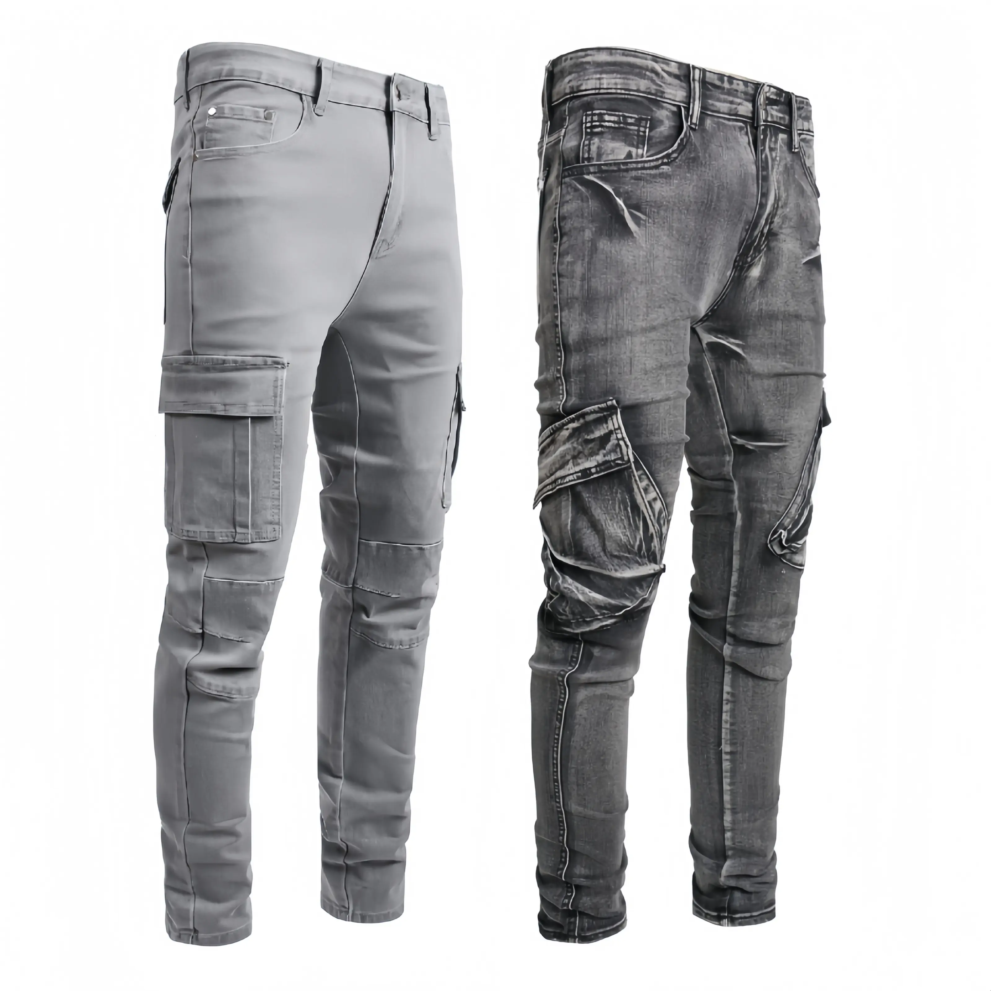 (2 Pack)Grey-GREY CARGO