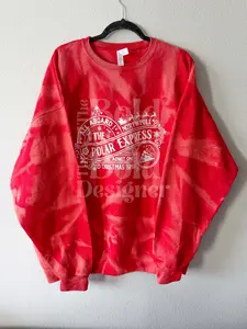 All Aboard The Polar Express Reverse Dye Sweatshirt