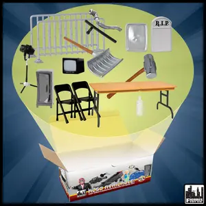 Hardcore 15 Piece Accessory Set for WWE & AEW Wrestling Action Figures