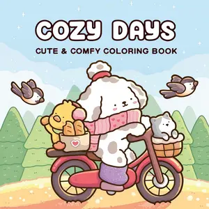 Adult & Kids Comfort Coloring Book, Learning Supplies, Toy, Back-To-School Essential, Stress Relief Design, Christmas Gift