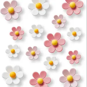 20 pcs - Cute Flower Magnets, Girls Magnets for Fridge and Locker, Whiteboard and Decoration, Gauss Magnets