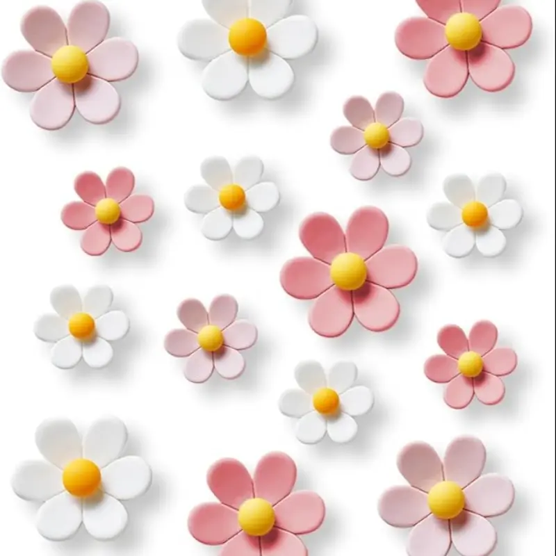 20 pcs - Cute Flower Magnets, Girls Magnets for Fridge and Locker, Whiteboard and Decoration, Home Decor, Gauss Magnets, Refrigerator Magnets Set, Magnetic Item