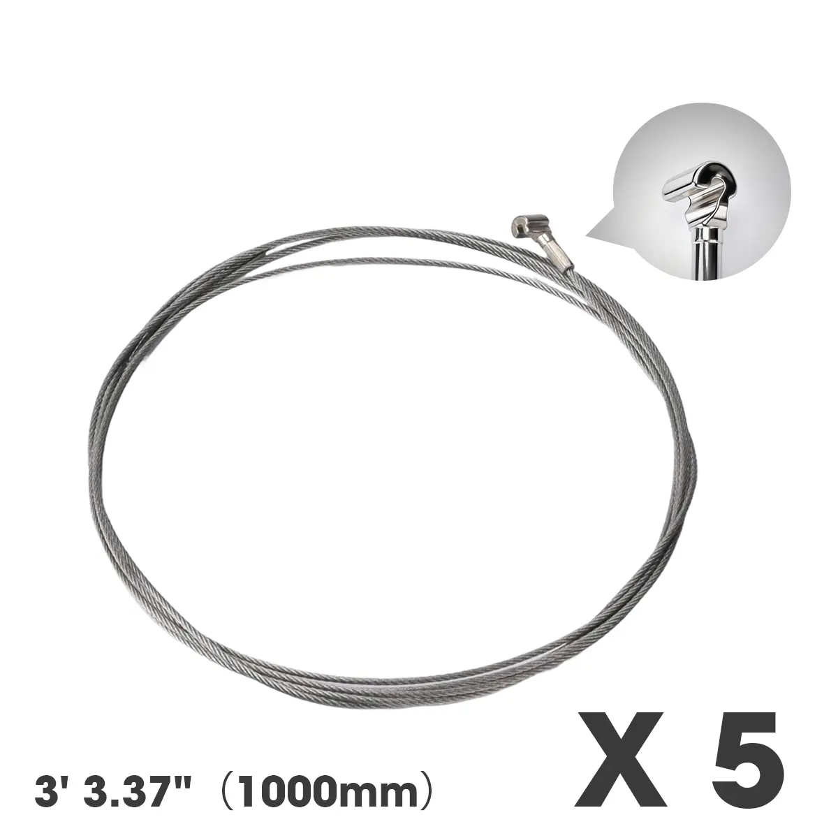 5pcs Picture Hanging Cable, 1000mm Steel Wire Hanging Cables for Frames, Art, Signs, Wall Decor and Gallery Display